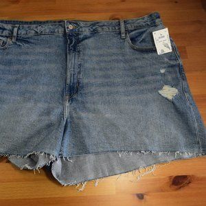 Old Navy Women's High Rise O.G. Straight Jean Cut-Off Shorts 28 New